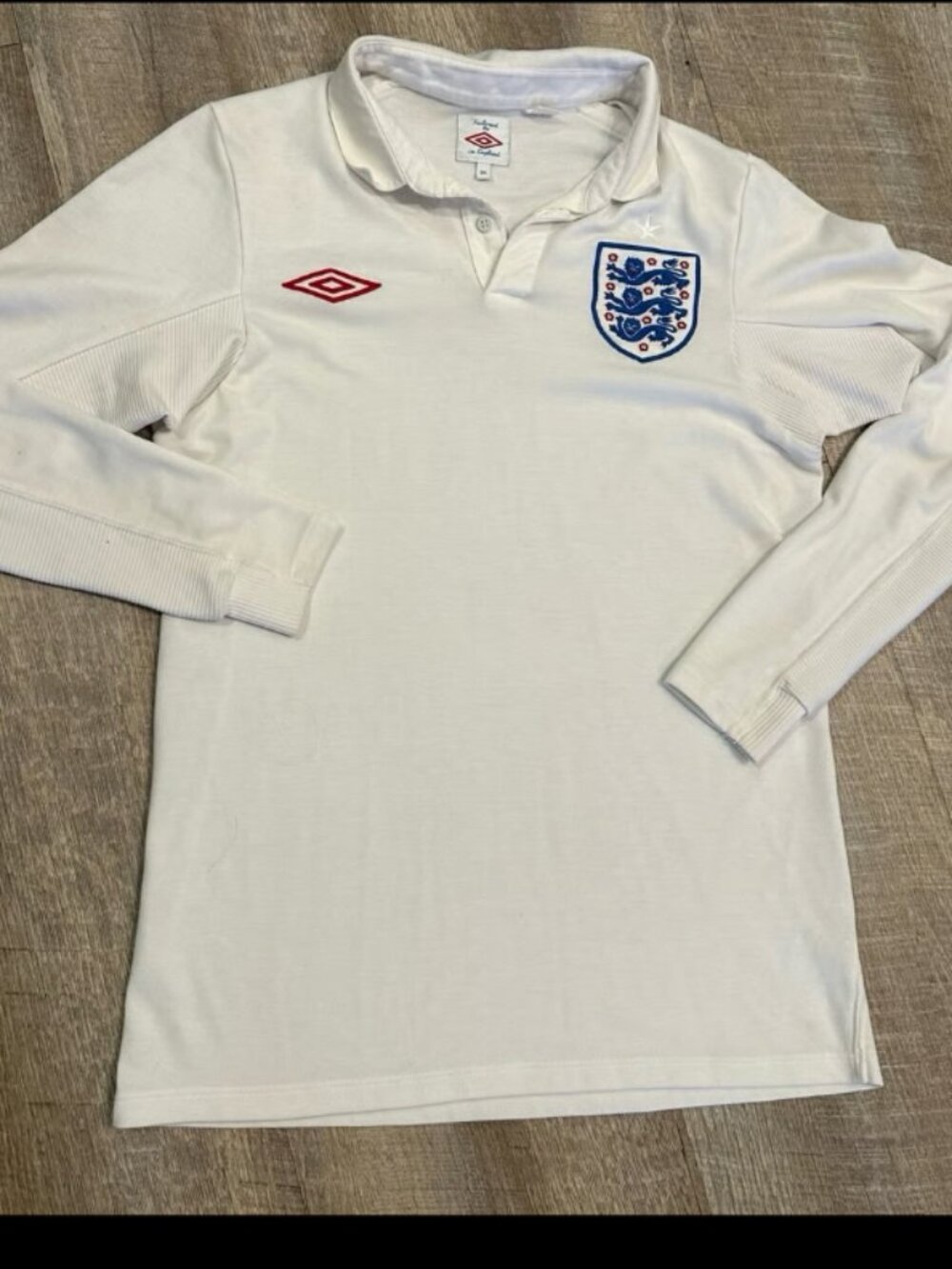 Vintage Umbro England National Soccer Jersey Shirt Tailored 34 Small